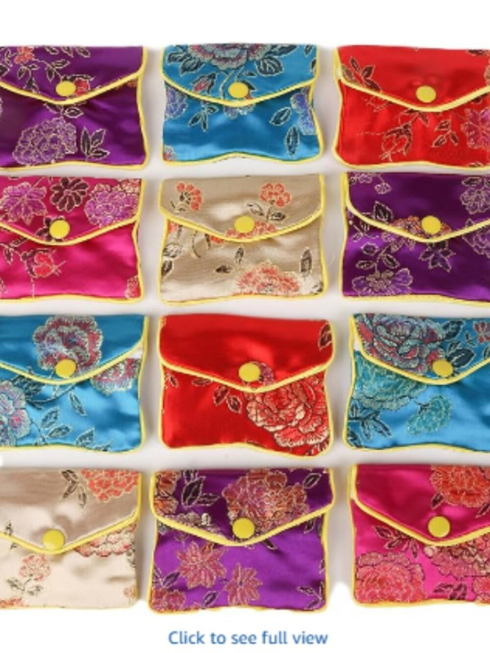 OceeK Travel Jewelry Case 15-Pack Silk Jewelry Pouch Organizer Gift Set